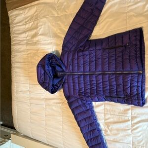 NorthFace Purple Puffer Jacket with Hood